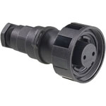 Bulgin Buccaneer Flex Cable Socket with Lock Nut 277V 12A Screw IP68