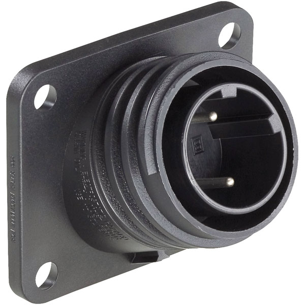 Bulgin PX0941/03/P Plug Flange Mount External Thread 600V 32A 3-way IP68