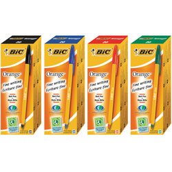 BiC Orange Fine Writing Ball Point Pens