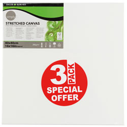 Daler Rowney Simply Canvas, Packs of 3