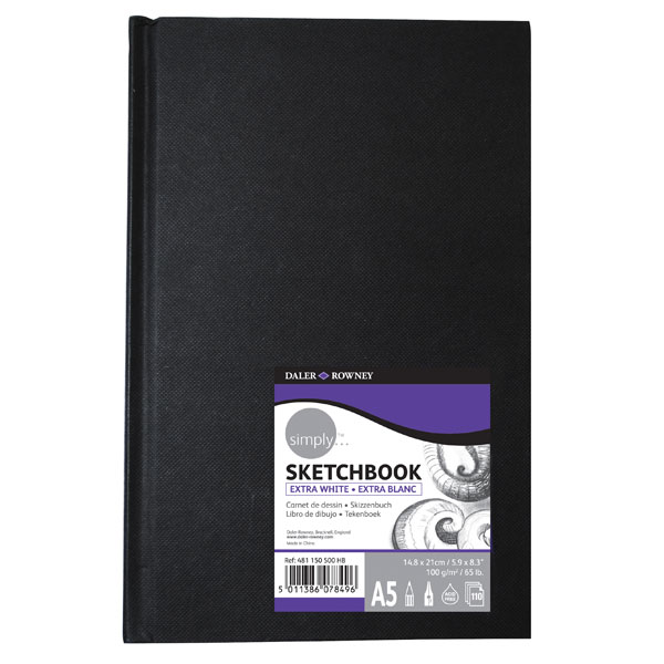 Daler-Rowney Simply Hardbound Sketchbook, White