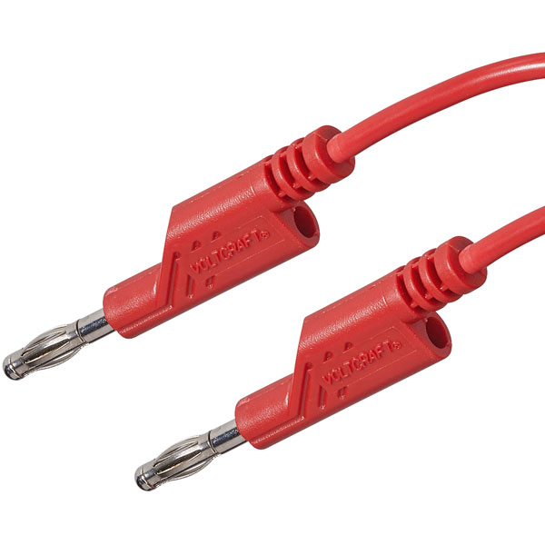 VOLTCRAFT Test Lead 4mm Plug to 4mm Plug - 1m Black