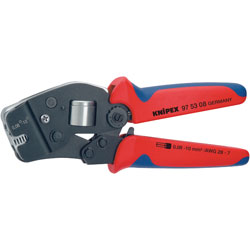 Knipex Front-Loading Self-Adjusting Crimping Pliers for End Sleeves (Ferrules)