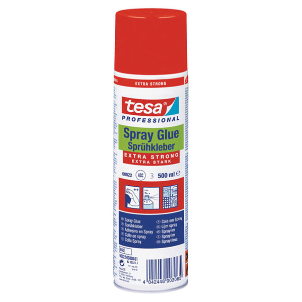 tesa 60022 Professional Spray Glue - Extra Strong - 500ml