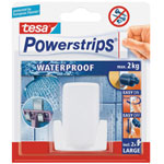 Tesa® Waterproof Self-Adhesive & Removable Razor Holders - White/Staniless Steel