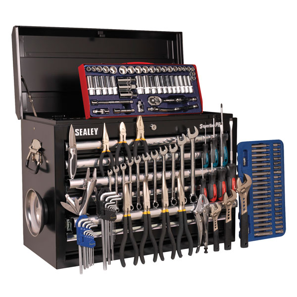 Sealey AP33109COMBO Topchest 10 Drawer With BB Runners - Red & 137...