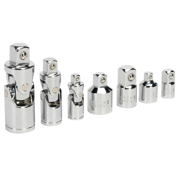  AK2737 Universal Joint & Socket Adaptor Set 7pc 1/4", 3/8" & 1/2"Sq Drive