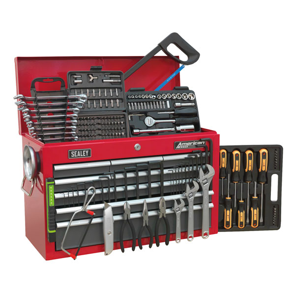 Sealey AP22509BBCOMB Topchest 9 Drawer - BB Runners - Red/Grey & 2...