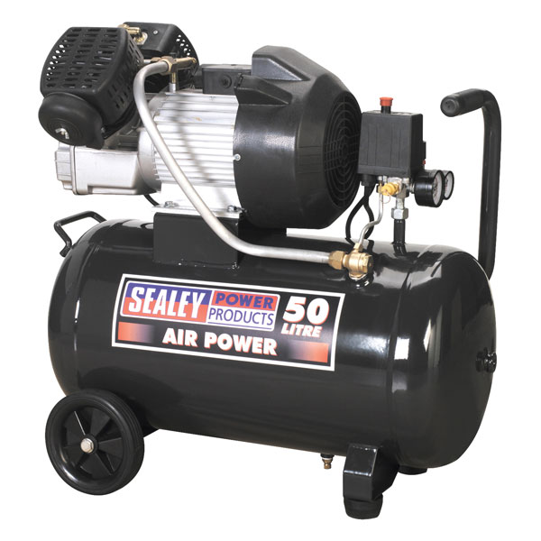 Sealey SAC5030VE Air Compressor 50L V-Twin Direct Drive 3hp