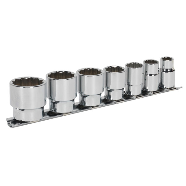Sealey AK2676 Socket Set 7pc 3/8"Sq Drive Whitworth