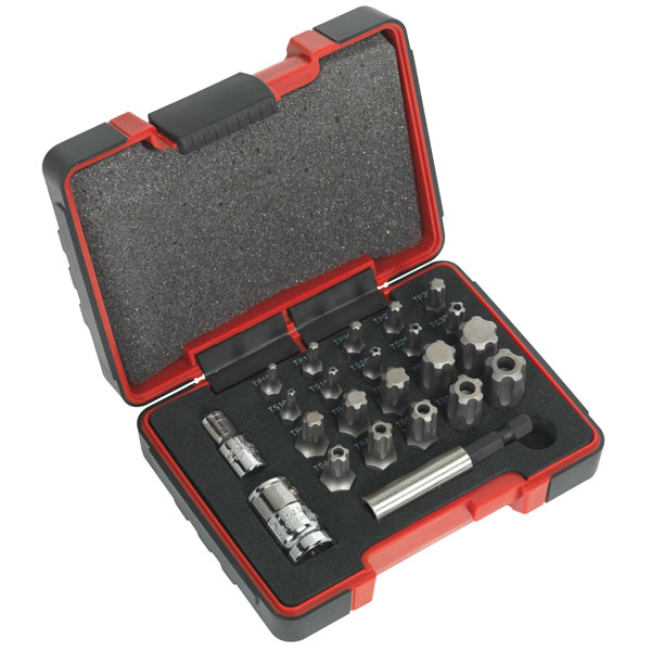 Sealey AK6226 TRX-P & Security TRX-TS Bit Set 23pc 1/4" & 3/8"Sq Drive
