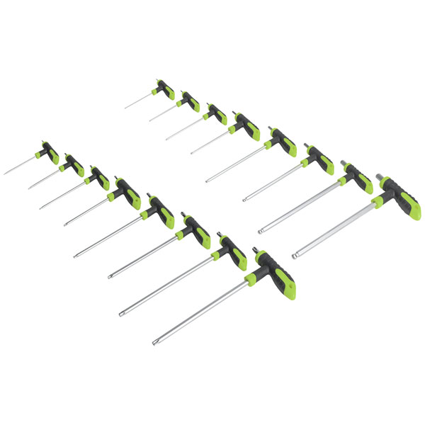 Siegen S0916 T-Handle TRX-Star & Hex Key Set 16pc