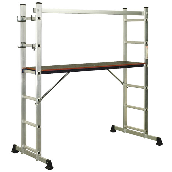  ASCL2 Aluminium Scaffold Ladder 4-Way EN 131