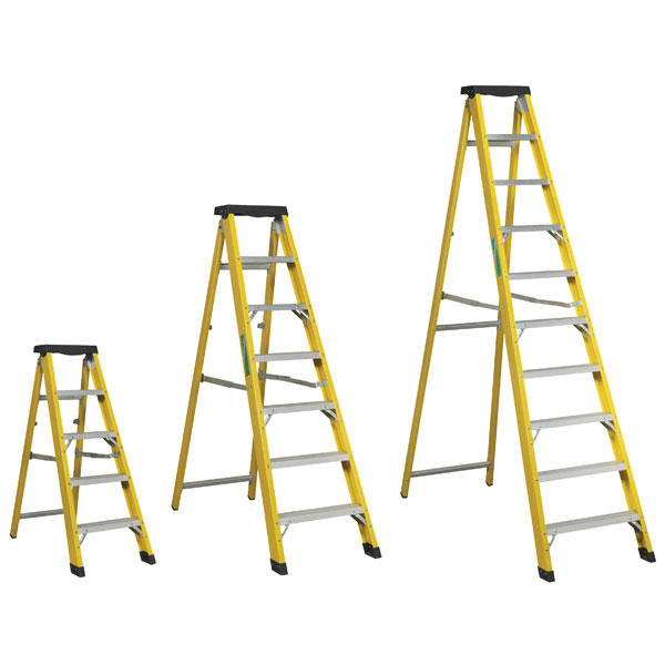  FSL10 Fibreglass Step Ladder 9-Tread EN 131