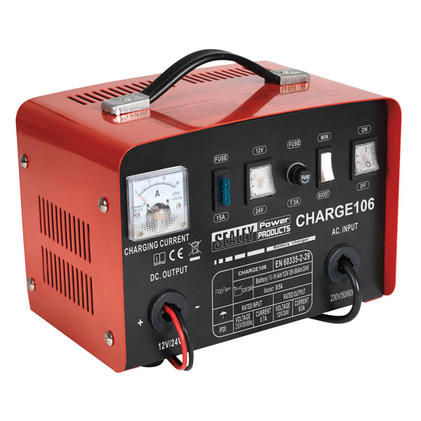 Sealey CHARGE106 Battery Charger 8Amp 12/24V 230V