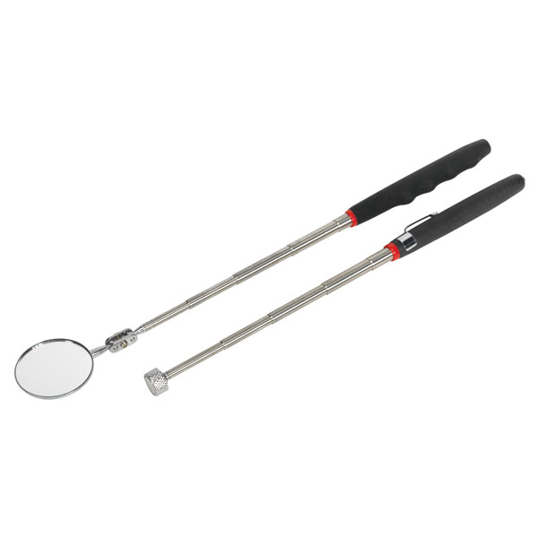 Siegen S0940 Telescopic Magnetic Pick-Up Tool & Inspection Mirror ...