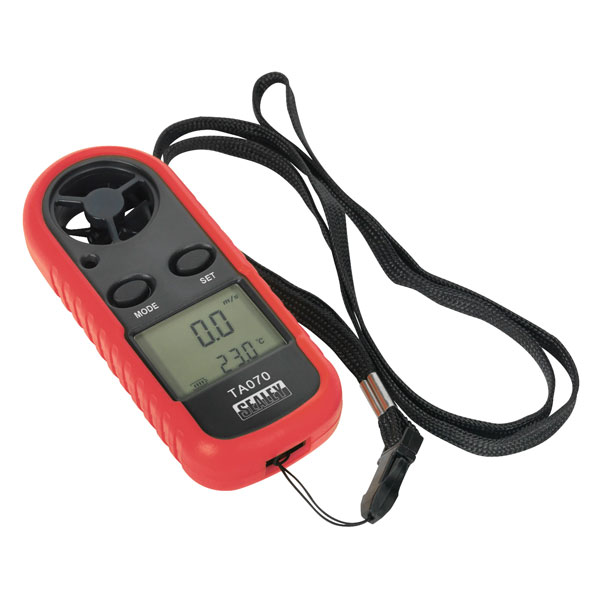 Sealey TA070 Anemometer Handheld Wind Speed Measuring Device Batte...