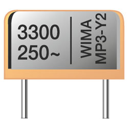 Wima MPY20W2220FE00MS 0.022µF ±20% 250 VAC Metallized Paper Capacitor Y2 Class