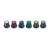 Cliff K87 Black Soft-Touch Push-Fit Knobs for D Shafts