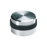 OKW Tuning Knobs with Aluminium Cap and Black Knurled Ring Grip