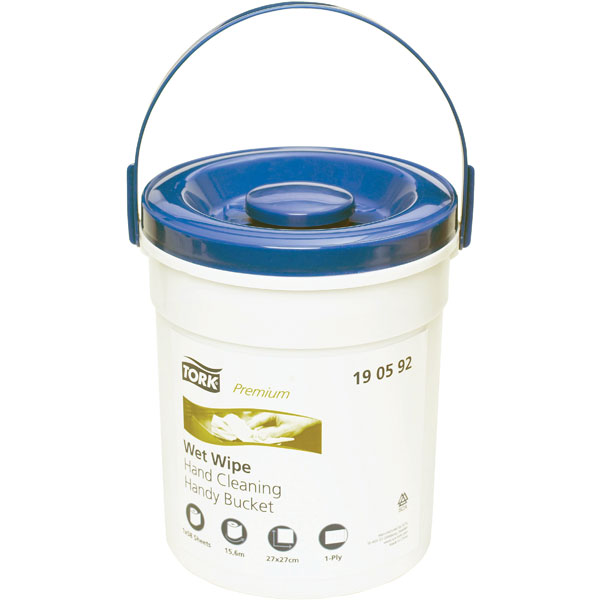  190592 Hand Cleaning Wet Wipes - W14 Handy Bucket - 1 Roll 58 Wipes