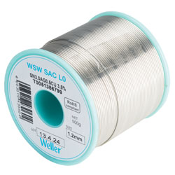 Weller WSW SAC L0 Lead-Free Solder with Silver and Copper - Halogen-Free Flux