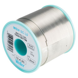 Weller WSW SC L0 Lead- Free Solder Wire with Copper - Halogen-Free Flux