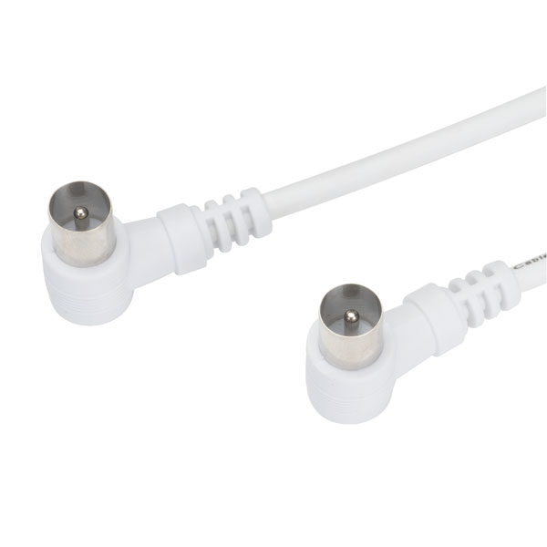  112.008UK Coaxial Lead Right Angle Plugs 2.0m