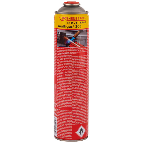 Rothenberger 3.5510 Multigas 300 Butane/Propane Gas Cartridge 600ml