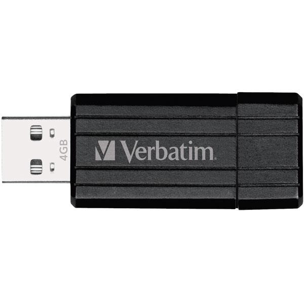 Verbatim 49063 PinStripe USB Drive 16GB - Black