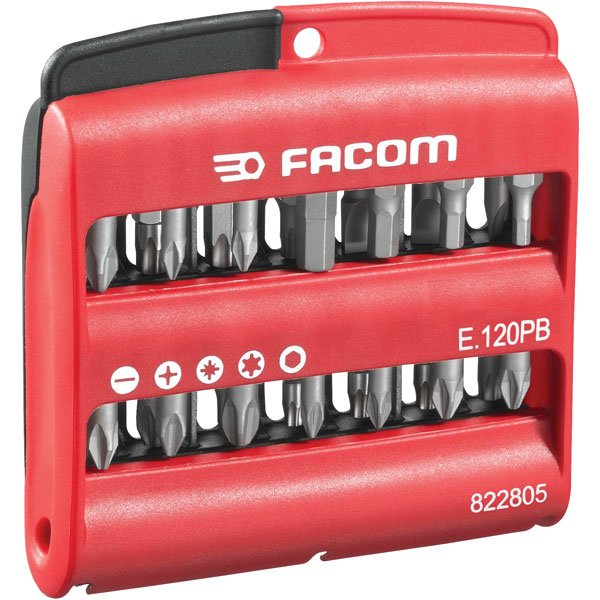 Facom E.120PB Combined Set Of 28 High Perf' Series 1 Bits + Bit Holder