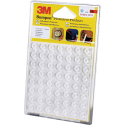 3M™ Bumpon™ Black/Transparent Polyurethane Rubber Feet - Packs