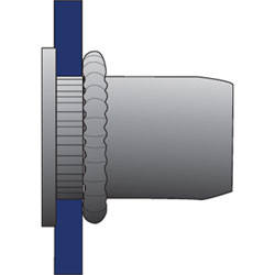 Bralo Grooved Reduced Head Open End Steel Insert Nuts