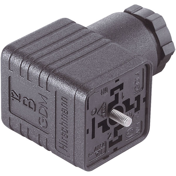  931 969-100 GDM 3009 Right-angle Connector Black 3 + PE PG9