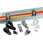 HellermannTyton Aluminium P-Clips ALU-P-C with and without ChloropreneInsert