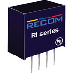 Recom SIP4 2W Single Output DC/DC Converter RI Series