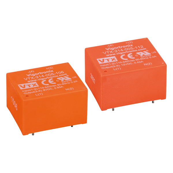 Vigortronix VTX-214-005-105 5W AC-DC de alimentación Salida solo 5V 