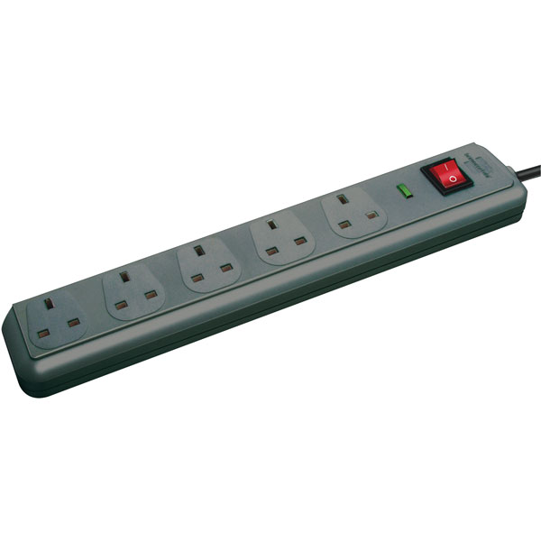  1156753 Eco Line Extension Socket with Surge Protection 5 Way