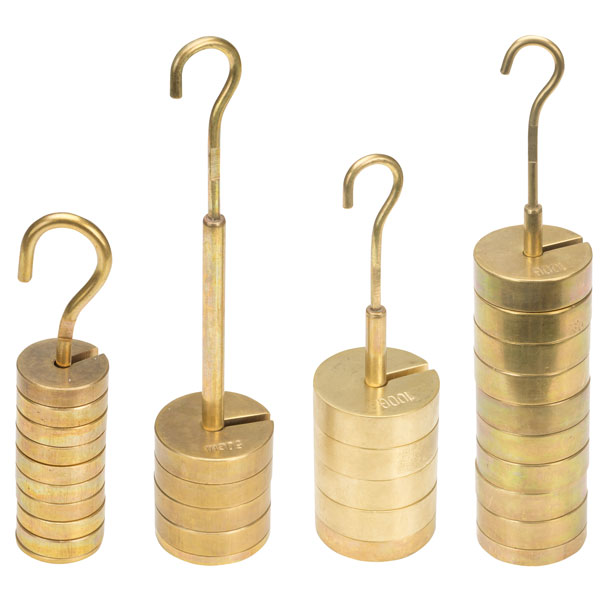 Image of Rapid Sets of Masses - Slotted - Brass Plated - 4 x 50g