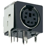 BKL Tmp 735706 Mini-DIN Socket PCB Mount Metal Horizontal 3-poles