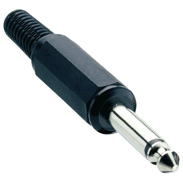 Lumberg KLS Series 6.35mm Jack Plug with Anti-kink Protection Mono and ...