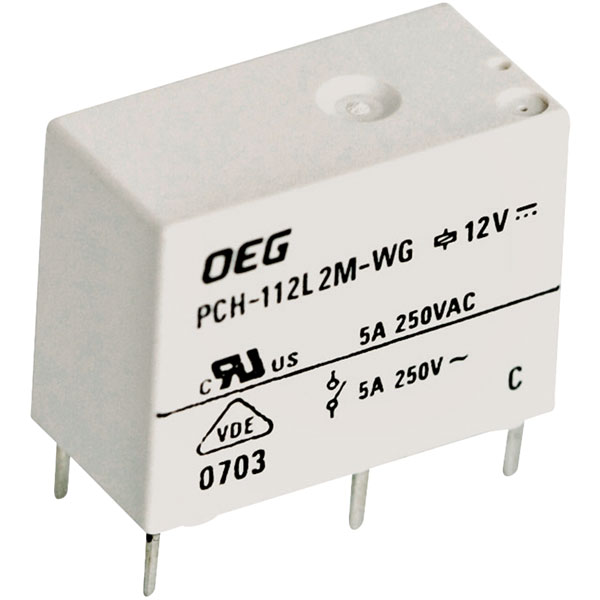  PCH-112D2-WG SPDT Relay 5A 12VDC PCB Mount