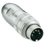 Lumberg 0332 08-1 8 Pin Shielded Male DIN Plug IEC 60130-9 Cable Mount