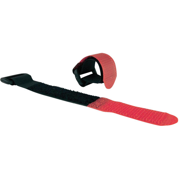 VELCRO® Brand E1010000433002 Adjustable Band - 360mm x 25mm - Black/Red - 10pc