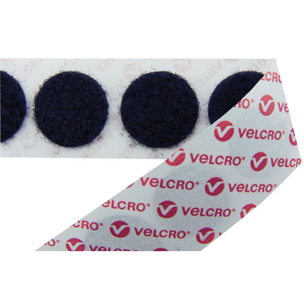 VELCRO® Brand E20101533011425 Stick On Coins Loop - 15mm - Black - 1300 Pieces
