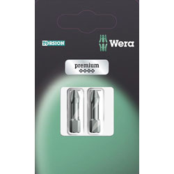 Wera Premium Torsion Phillips Bits With 1/4in Hexagon Drive