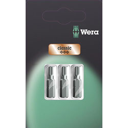 Wera 840/1 Classic Hex Plus Screwdriver Bits, Sets of 3