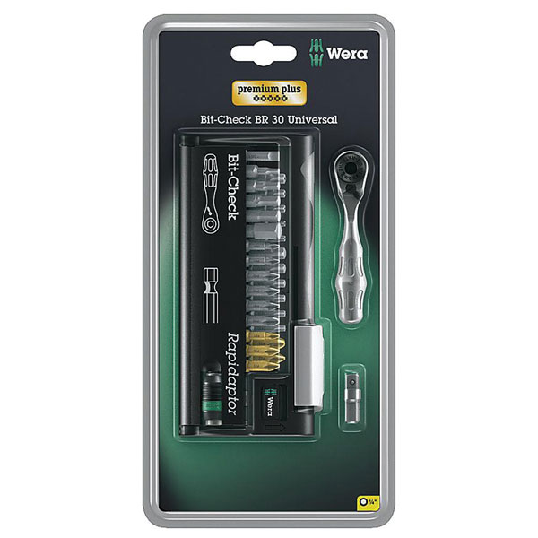 Wera 050736400013 BC BR 30 Universal Bit-Check and Bit Holder Set,...