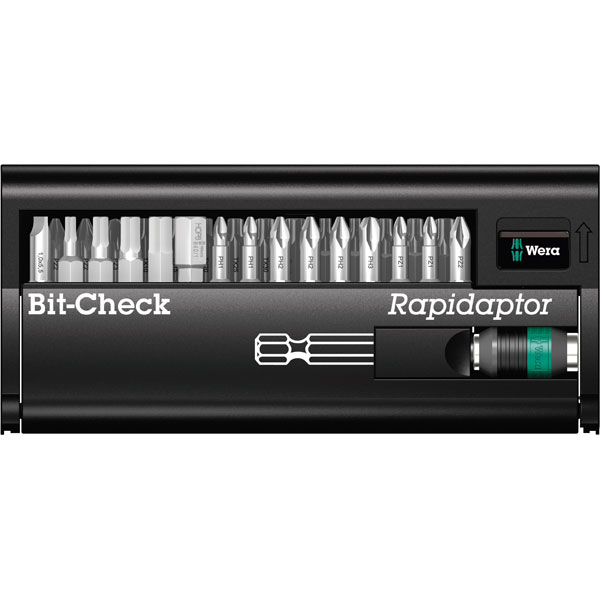 Wera 05056440001 BC Rapidaptor Bit Holder with Bits, 30-Piece Set