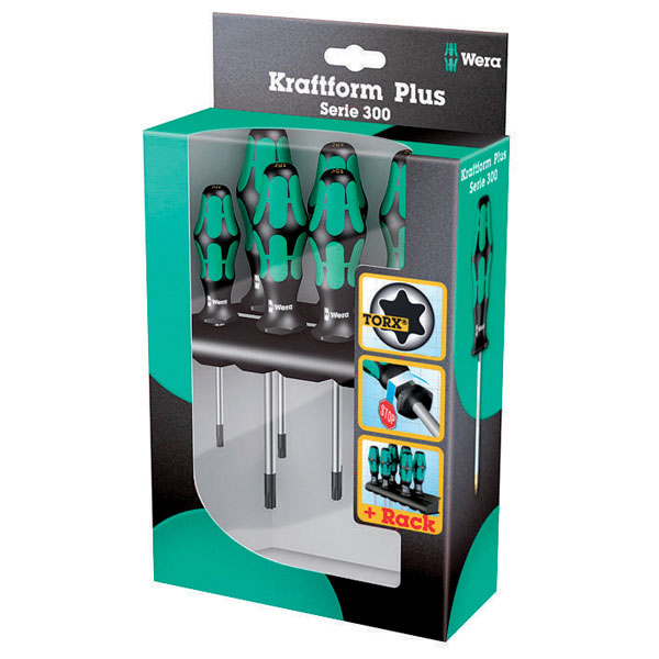 Wera 05028062001 367/6 6-Piece Kraftform Plus Torx Screwdriver Set